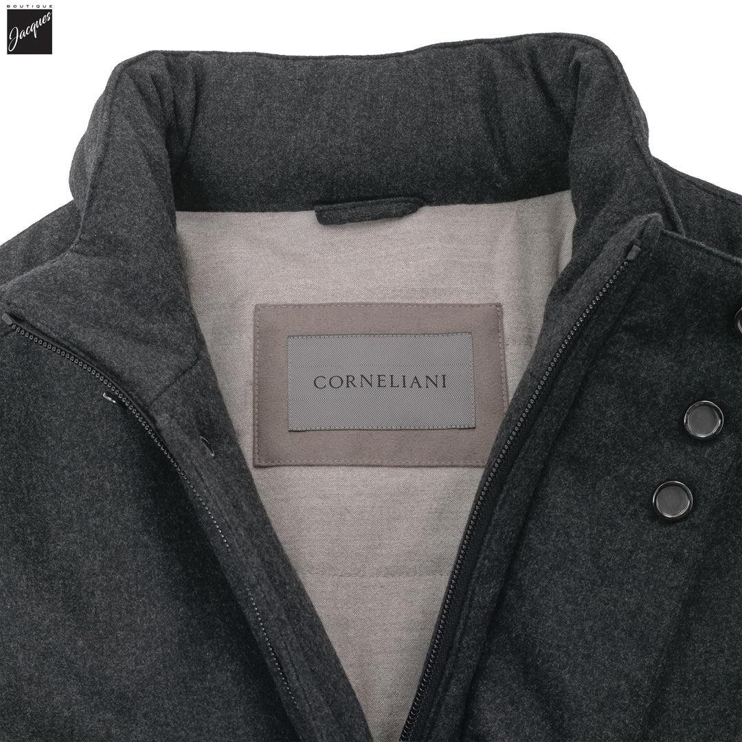 Gray Technical Cashmere Car Coat - Corneliani