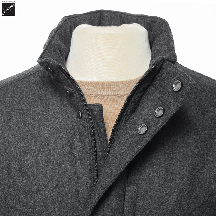 Gray Technical Cashmere Car Coat - Corneliani
