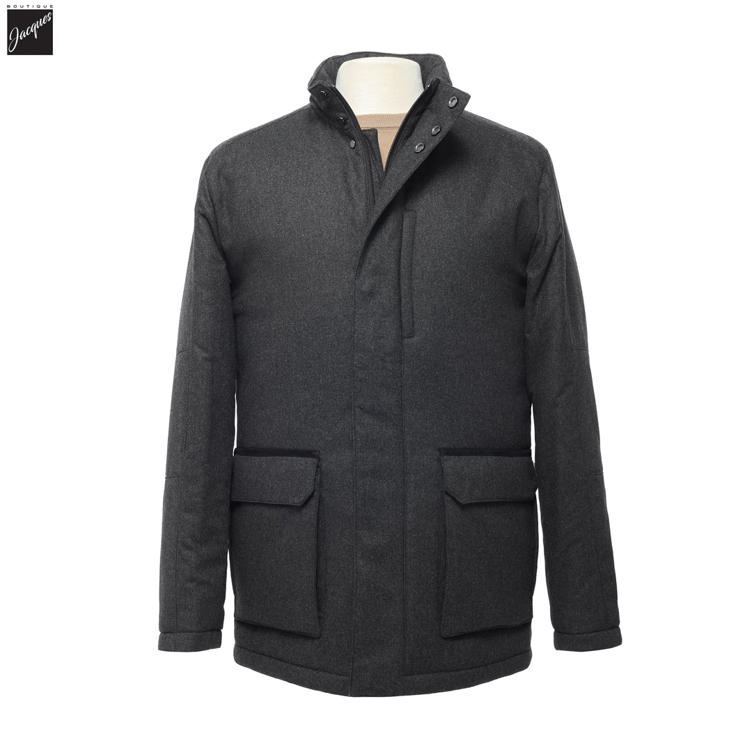 Gray Technical Cashmere Car Coat - Corneliani