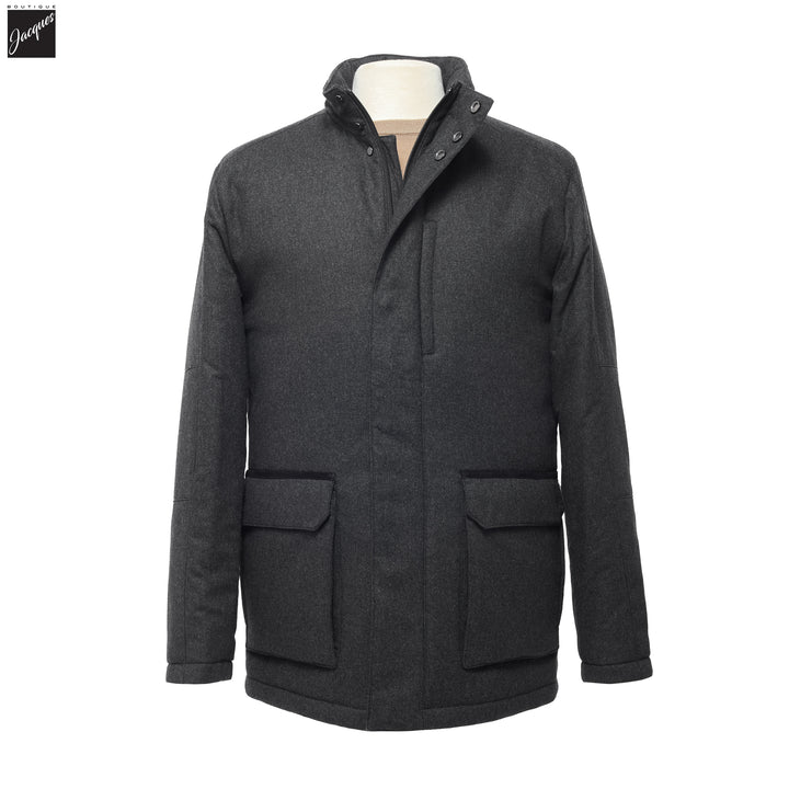 Gray Technical Cashmere Car Coat - Corneliani