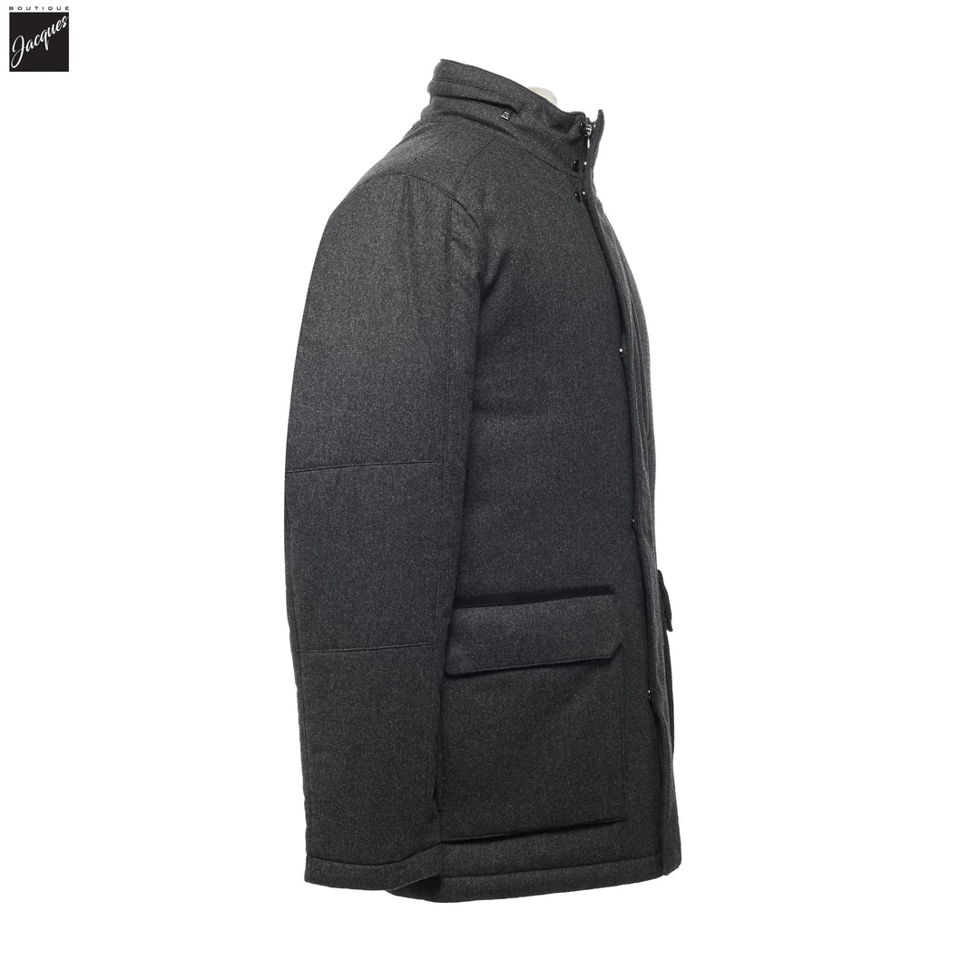 Gray Technical Cashmere Car Coat - Corneliani