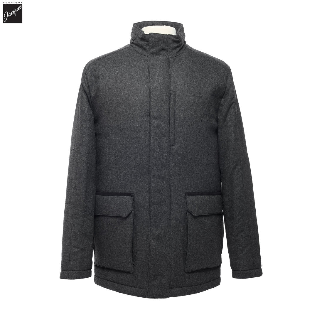 Gray Technical Cashmere Car Coat - Corneliani