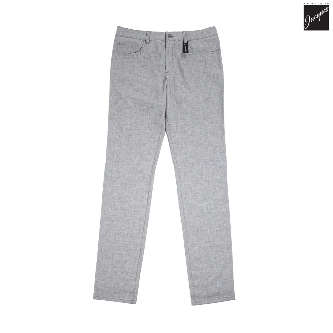 Light Gray Structure Ceramica Pipe Five Pocket Pants - ALBERTO