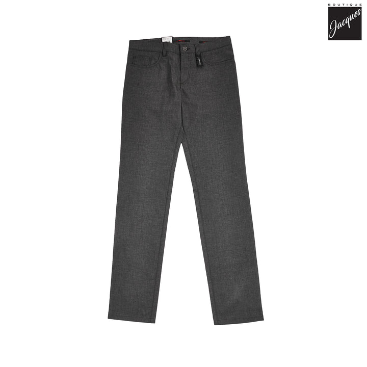 Charcoal Mini Pepita Pattern Ceramica Pipe Five Pocket Pants - ALBERTO