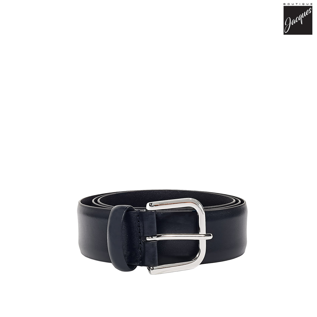 Navy Blue Nappa Calf Leather Belt - Anderson's