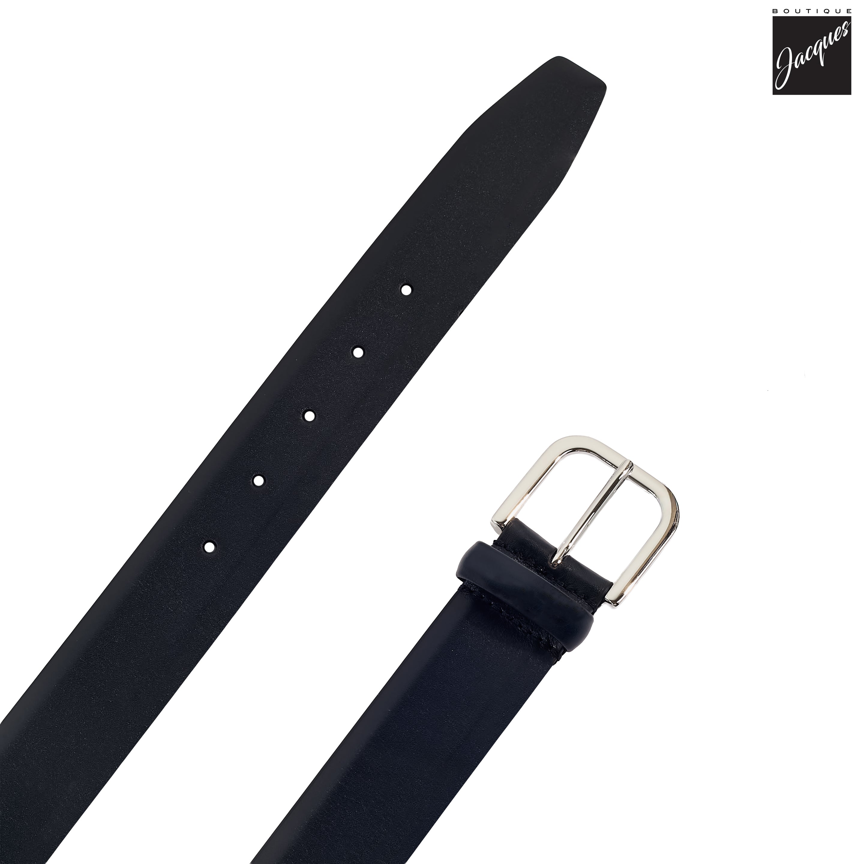 Navy Blue Nappa Calf Leather Belt - Anderson's