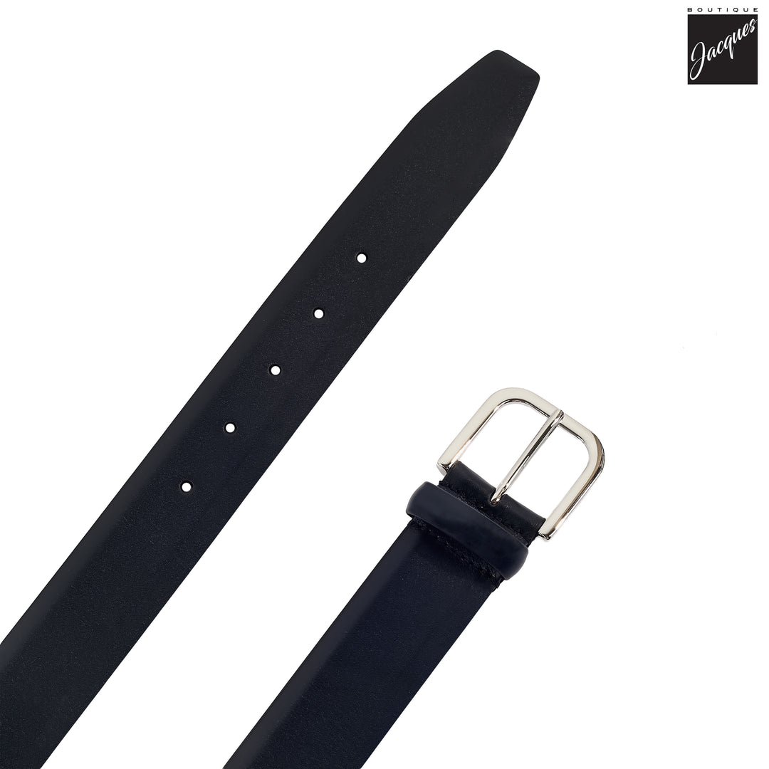 Navy Blue Nappa Calf Leather Belt - Anderson's
