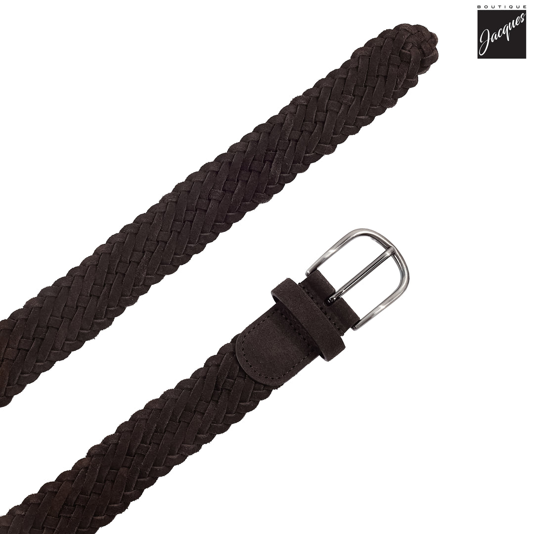 Brown Woven Suede Pin-Buckle Belt - Anderson's - Boutique Jacques International