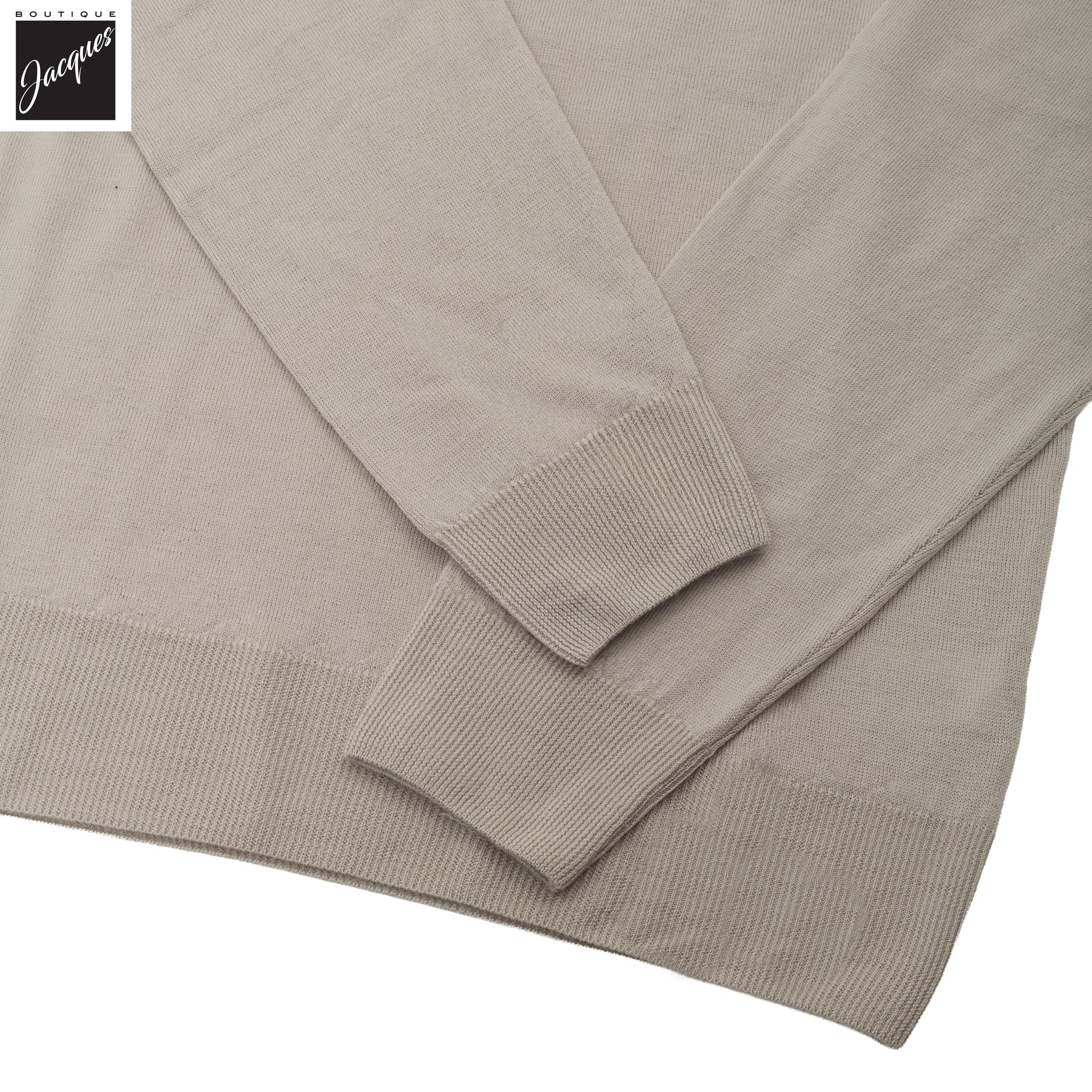 Beige Extra-Fine 14 Gauge Wool Turtleneck Sweater - Fradi