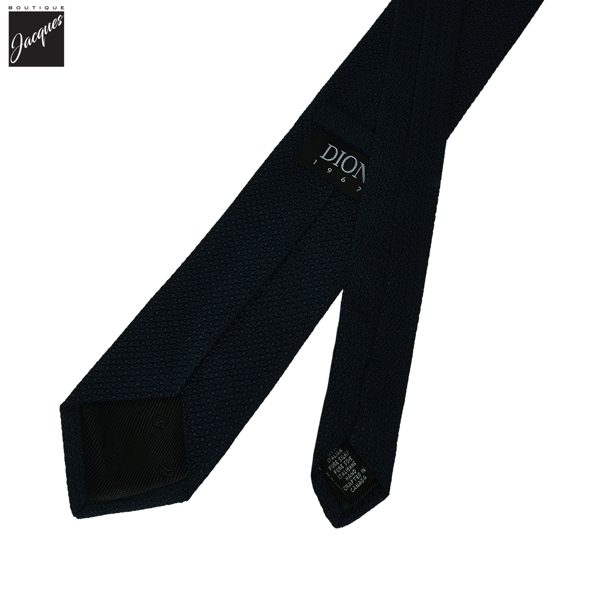 Dark Blue Silk Grenadine Tie - DION