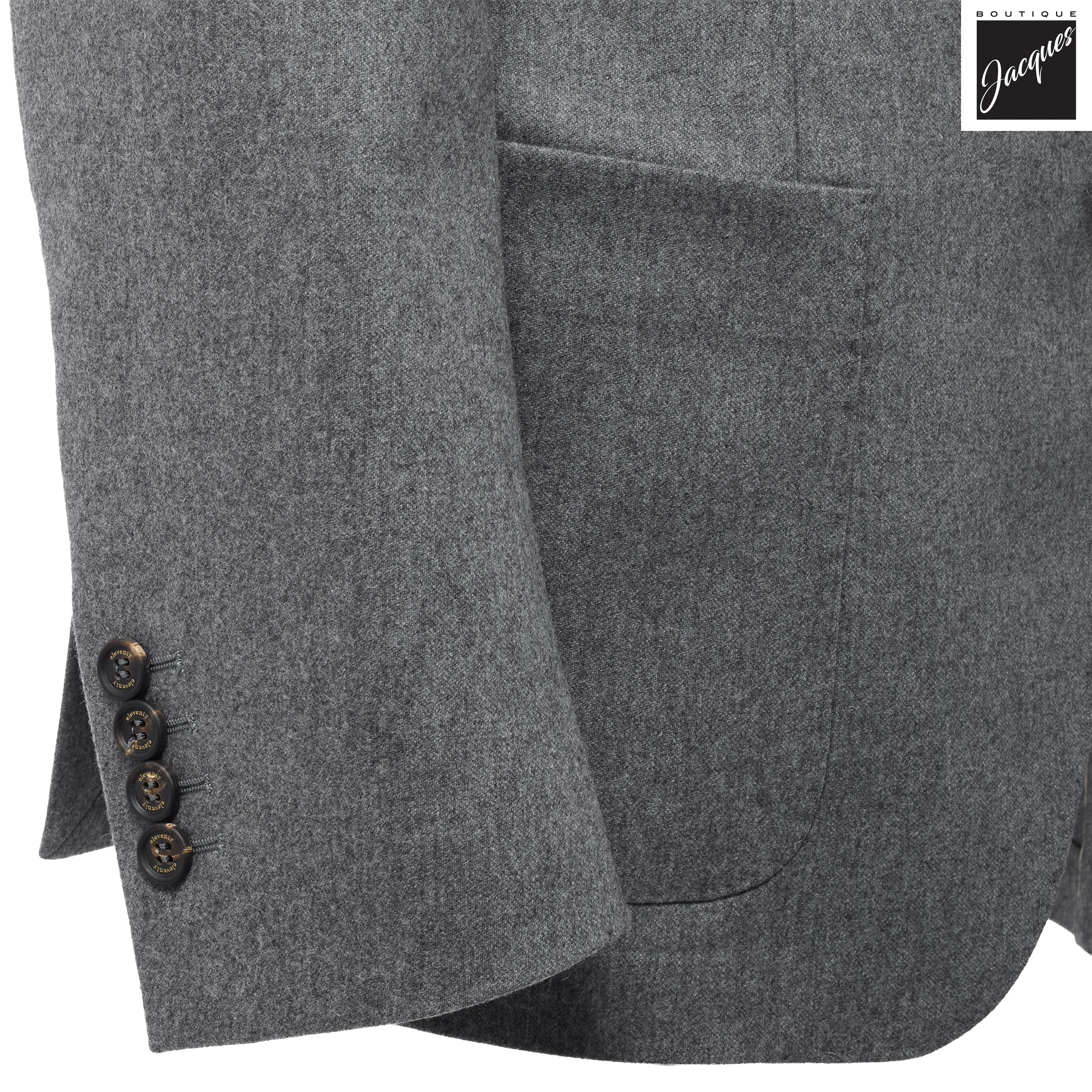Gray Wool-Cashmere Stretch Contemporary Sport Jacket - ELEVENTY
