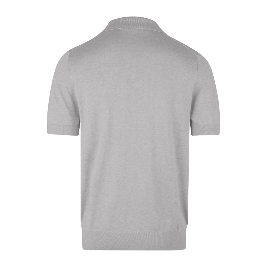 Gray Silk-Cashmere Johnny Collar Polo Shirt - Stenströms - Boutique Jacques International