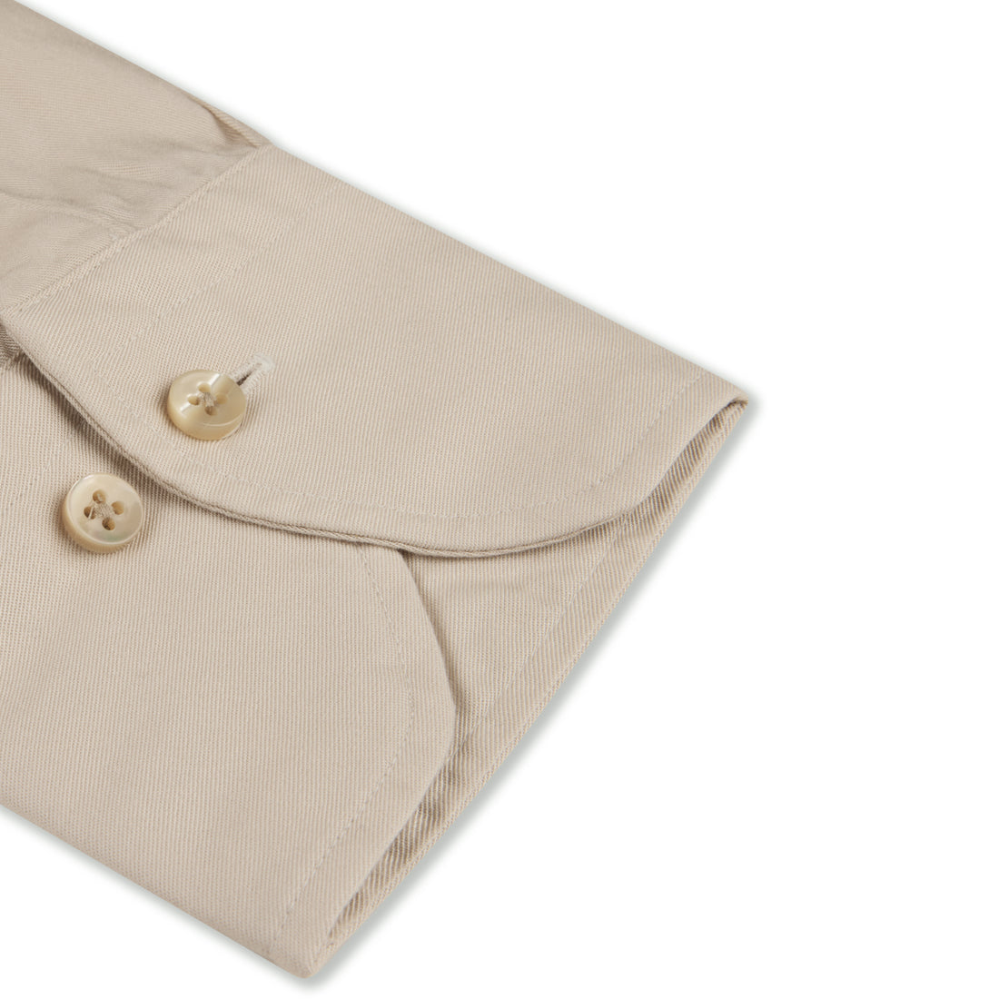 Light Beige Solid Lyocell Regular Fit Casual Shirt - Stenströms
