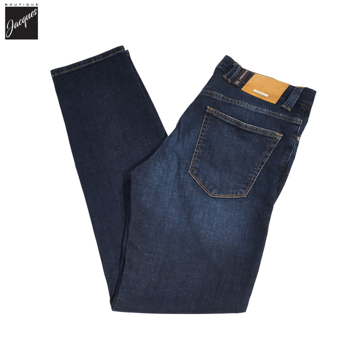 Indigo Blue Pipe Regular Fit Soft Premium Jeans - ALBERTO