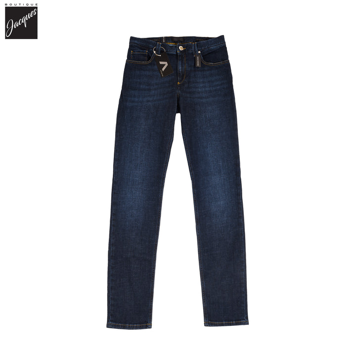 Indigo Blue Pipe Regular Fit Soft Premium Jeans - ALBERTO
