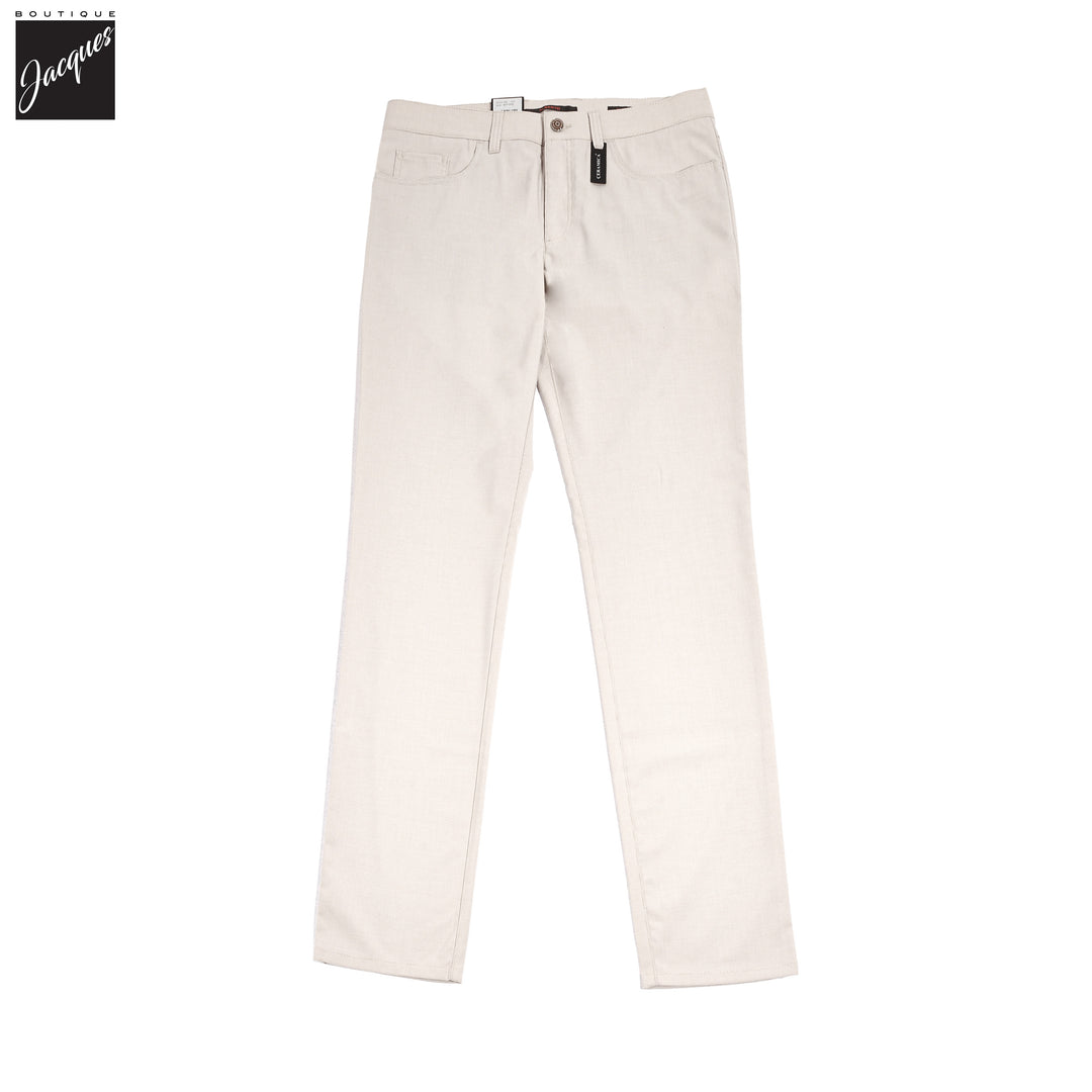 Beige Mini Pepita Pattern Ceramica Pipe Five Pocket Pants - ALBERTO - Boutique Jacques International