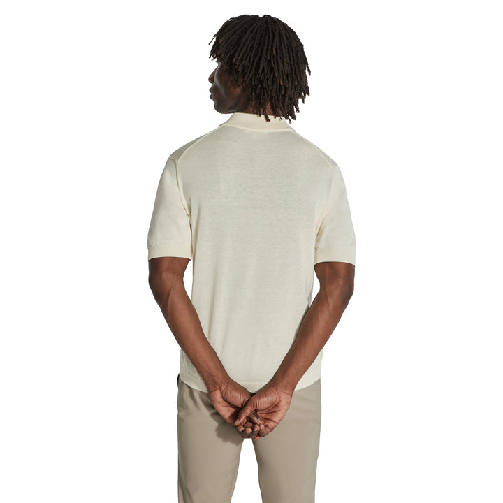 Ecru Cotton Silk Tupper Knit Polo - Jack Victor - Boutique Jacques International