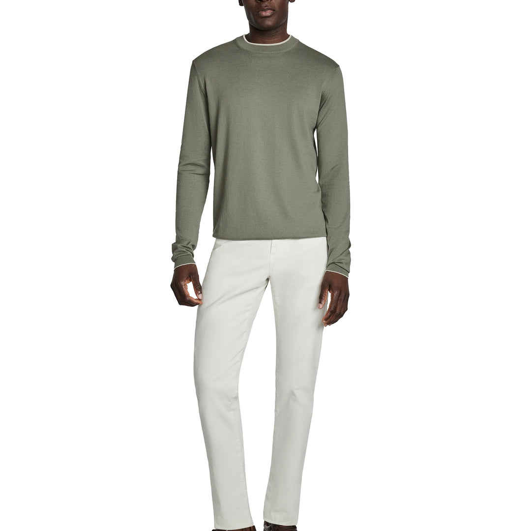 Olive Dan Cotton Crew Neck Knit Sweater - Jack Victor
