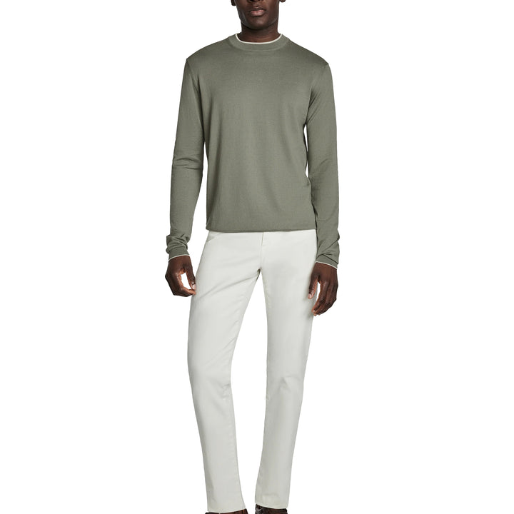 Olive Dan Cotton Crew Neck Knit Sweater - Jack Victor