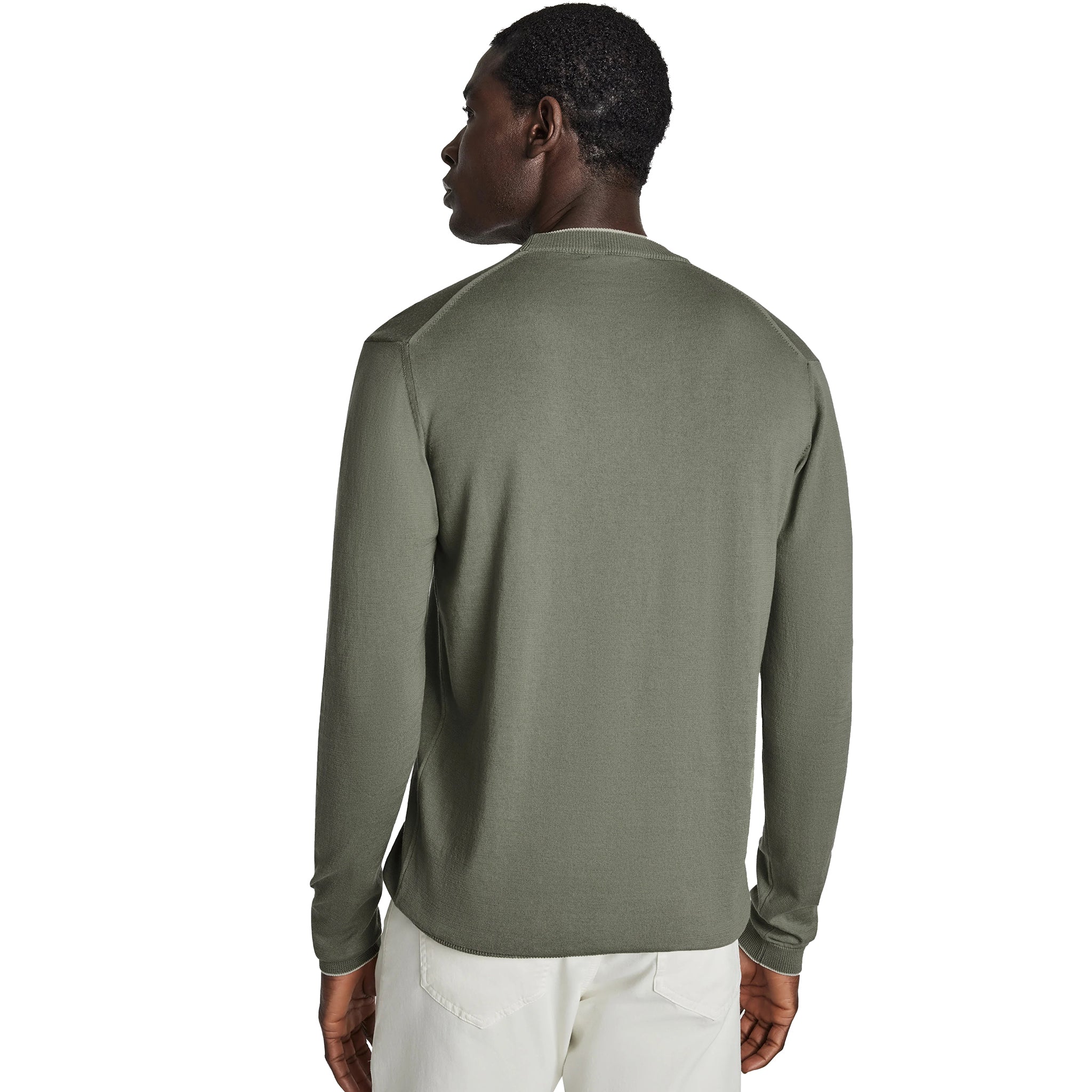 Olive Dan Cotton Crew Neck Knit Sweater - Jack Victor
