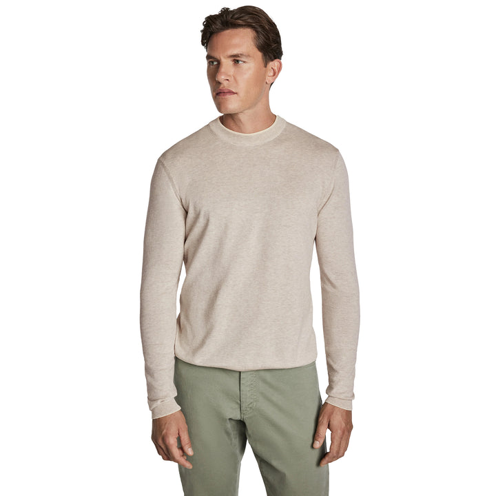 Oyster Dan Cotton Crew Neck Knit Sweater - Jack Victor