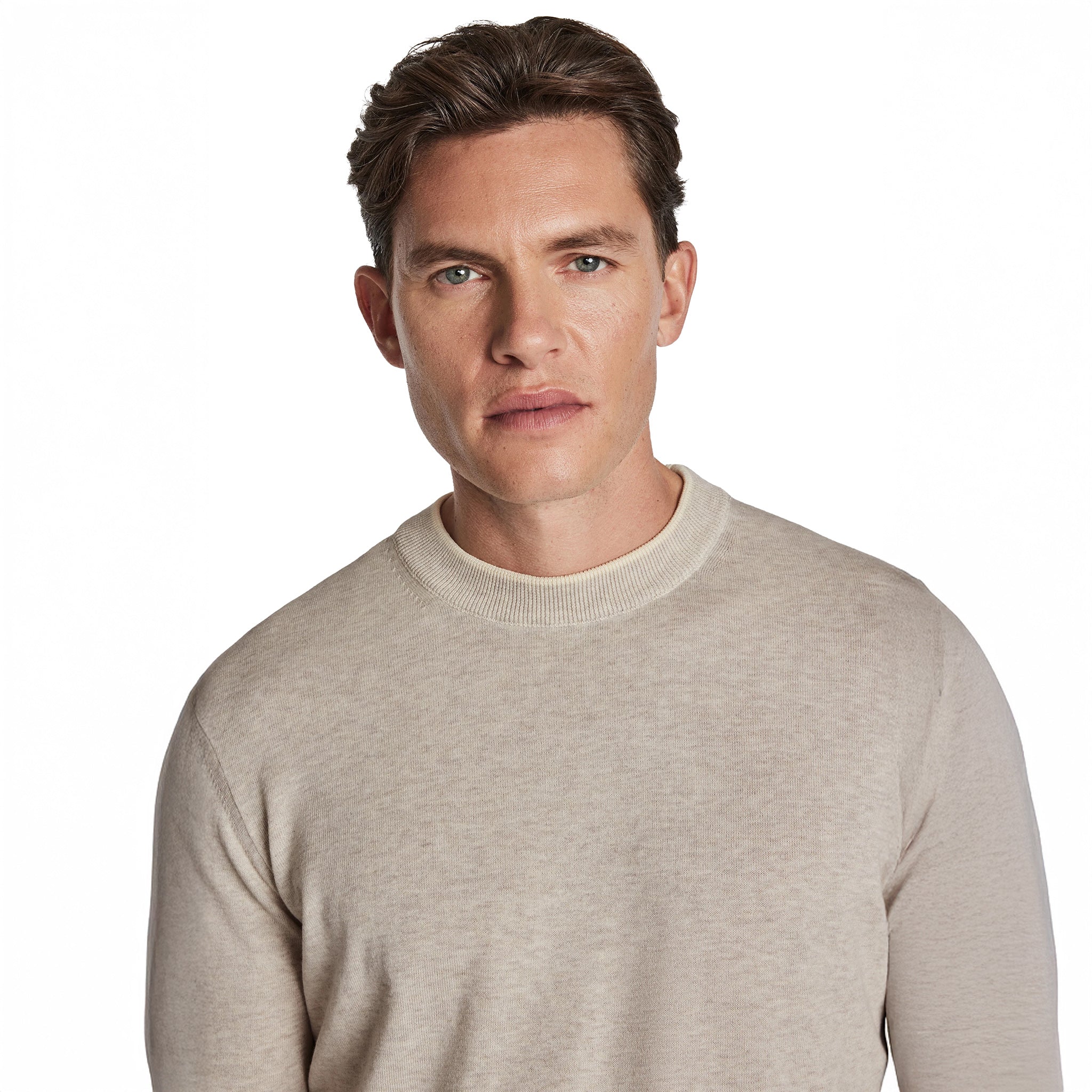 Oyster Dan Cotton Crew Neck Knit Sweater - Jack Victor - Boutique Jacques International