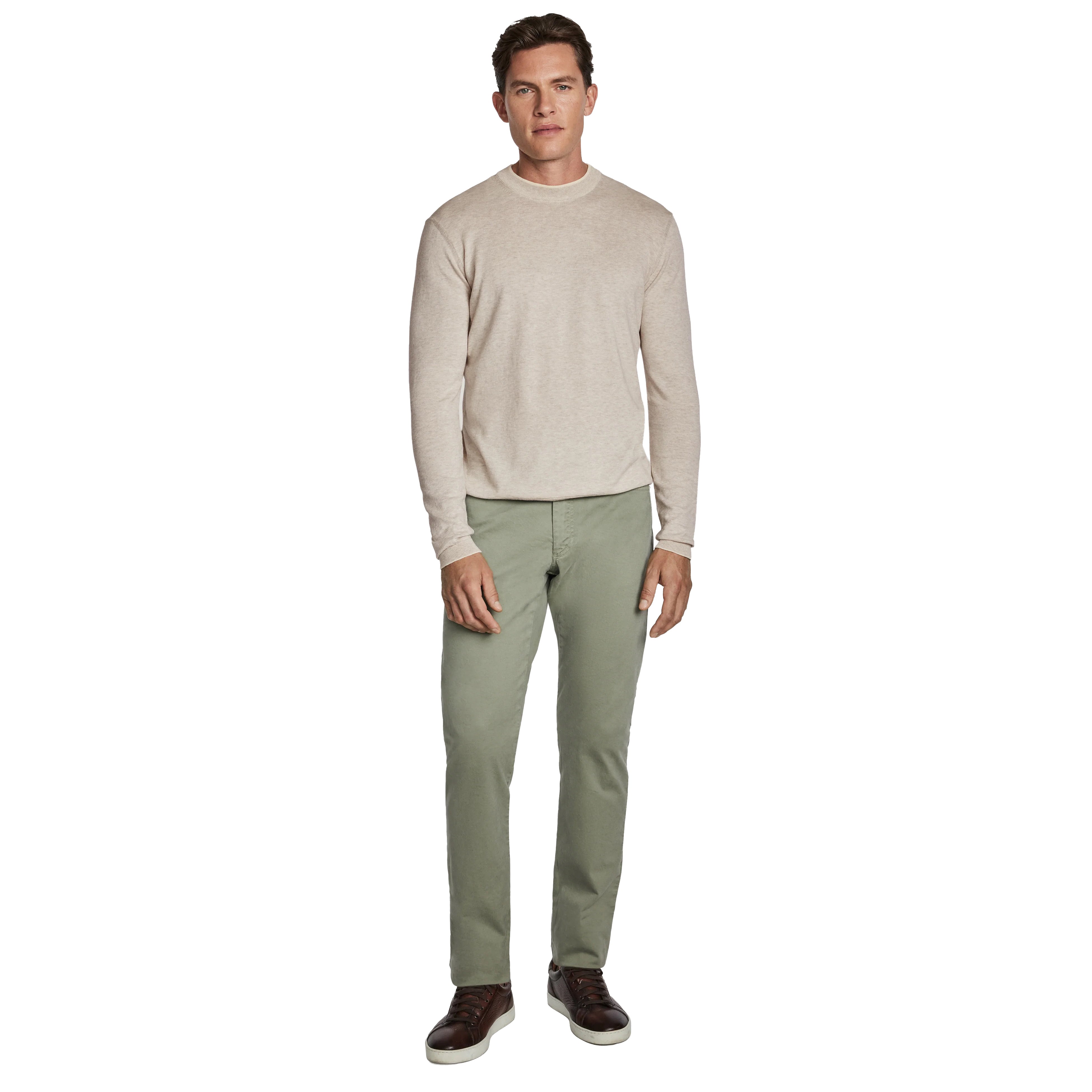 Oyster Dan Cotton Crew Neck Knit Sweater - Jack Victor - Boutique Jacques International