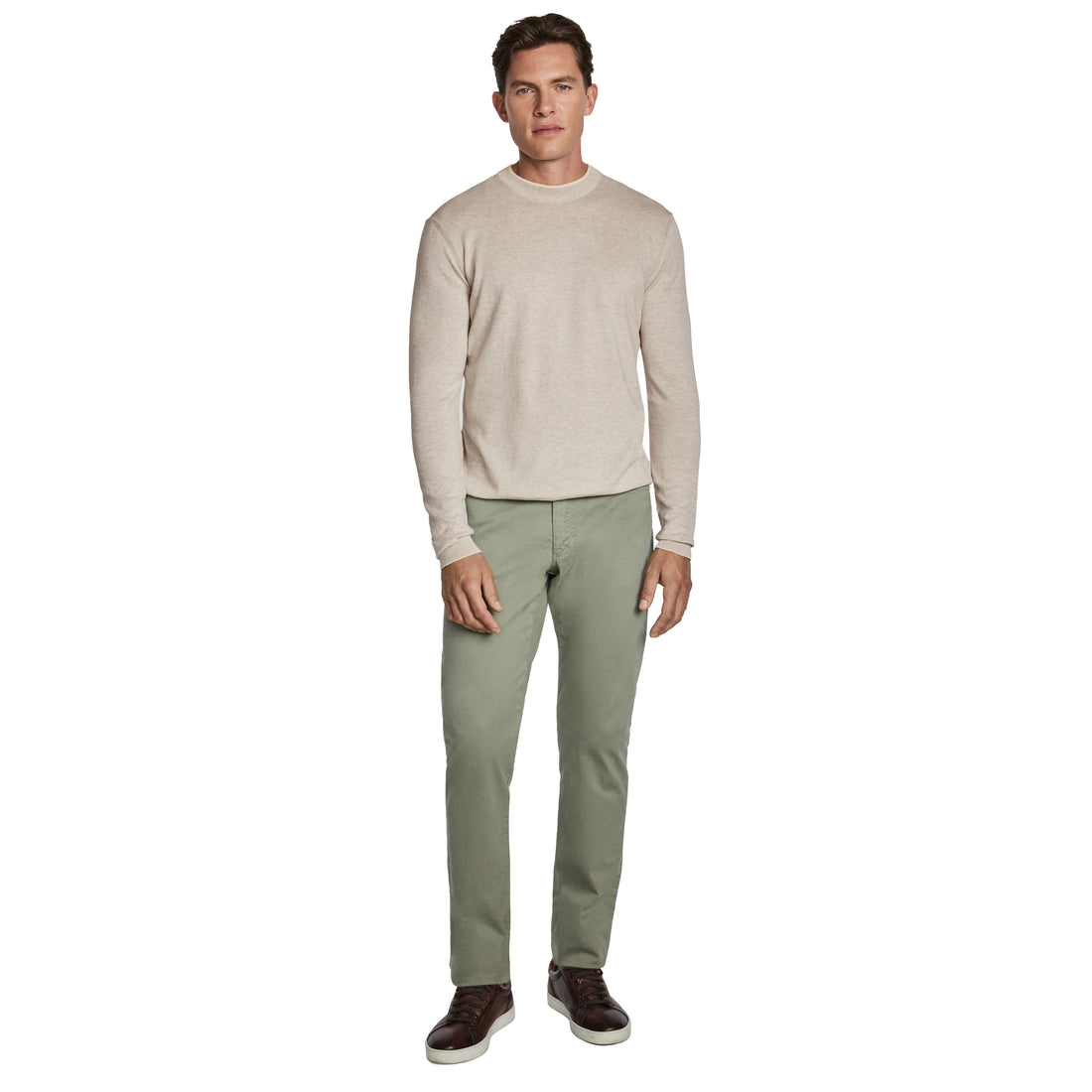 Oyster Dan Cotton Crew Neck Knit Sweater - Jack Victor - Boutique Jacques International