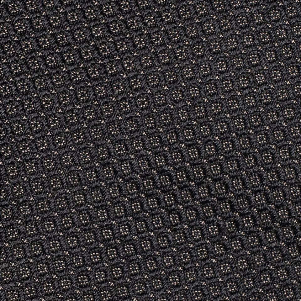 Black Birdseye Micro-Patterned Silk Tie - Jack Victor