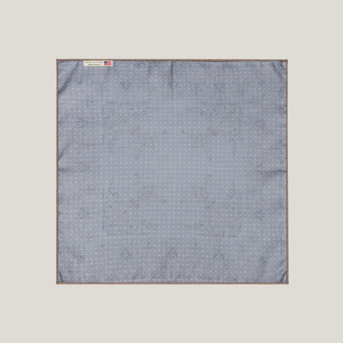 Chambray Blue Floral Reversible Silk Pocket Square - Jack Victor