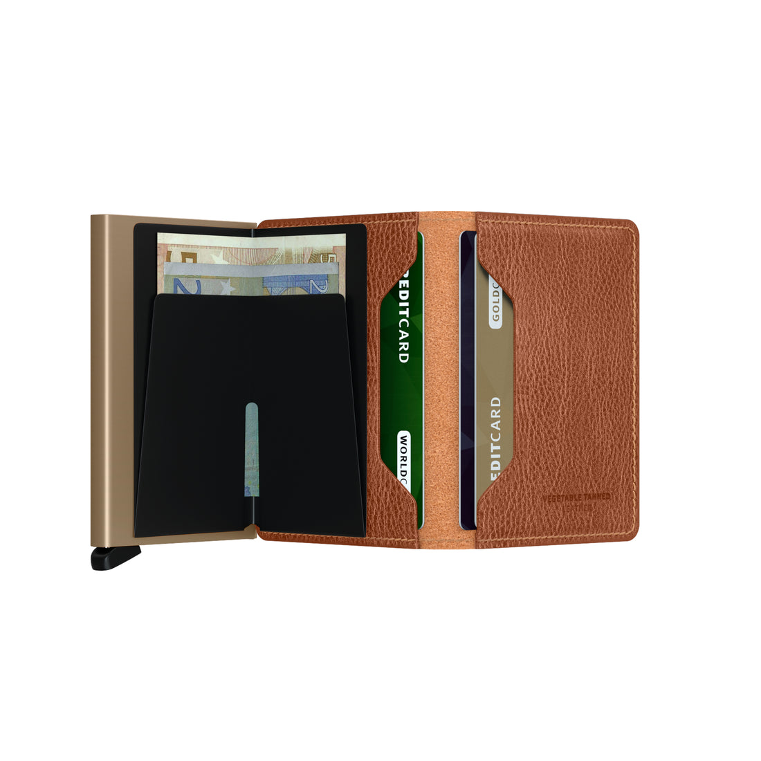Caramello-Sand Vegetable-Tanned Leather SlimWallet - Secrid