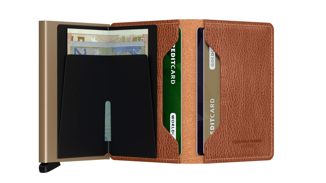 Caramello-Sand Vegetable-Tanned Leather SlimWallet - Secrid