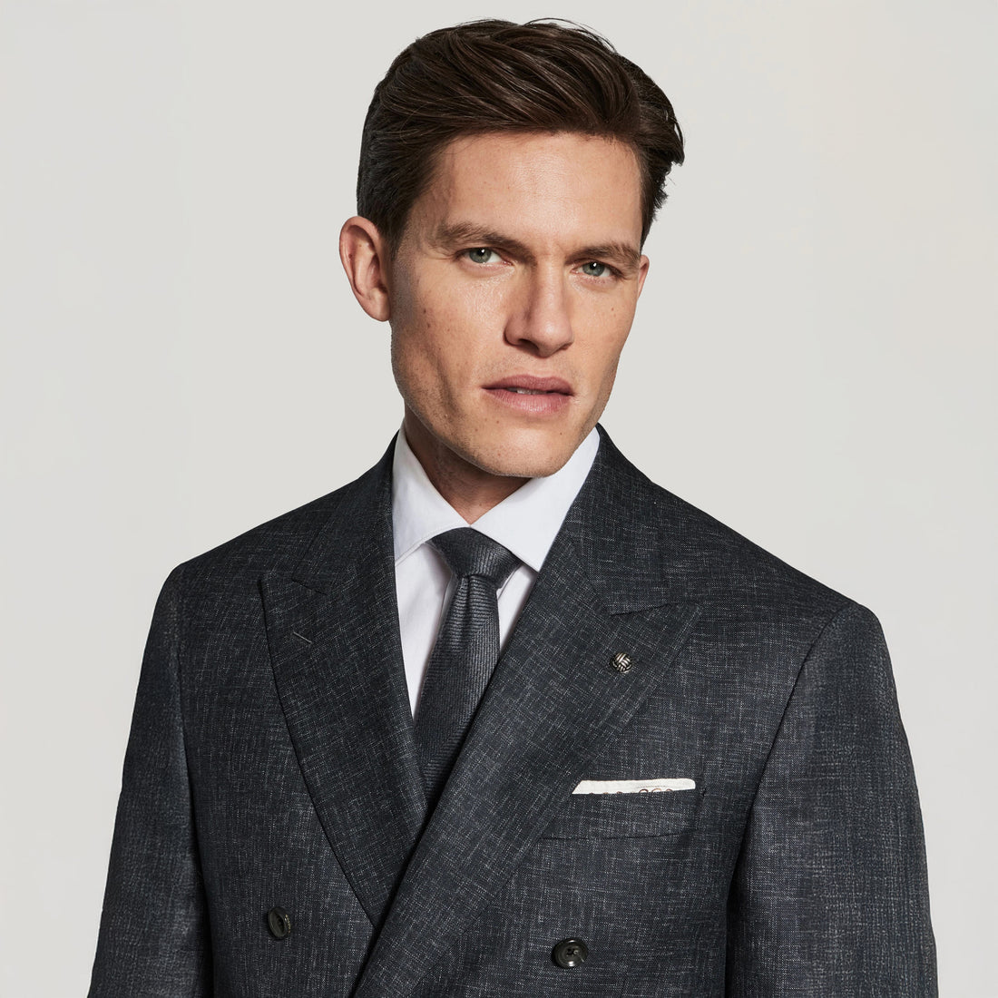Charcoal Melange Martin Contemporary Fit Unconstructed Suit - Jack Victor