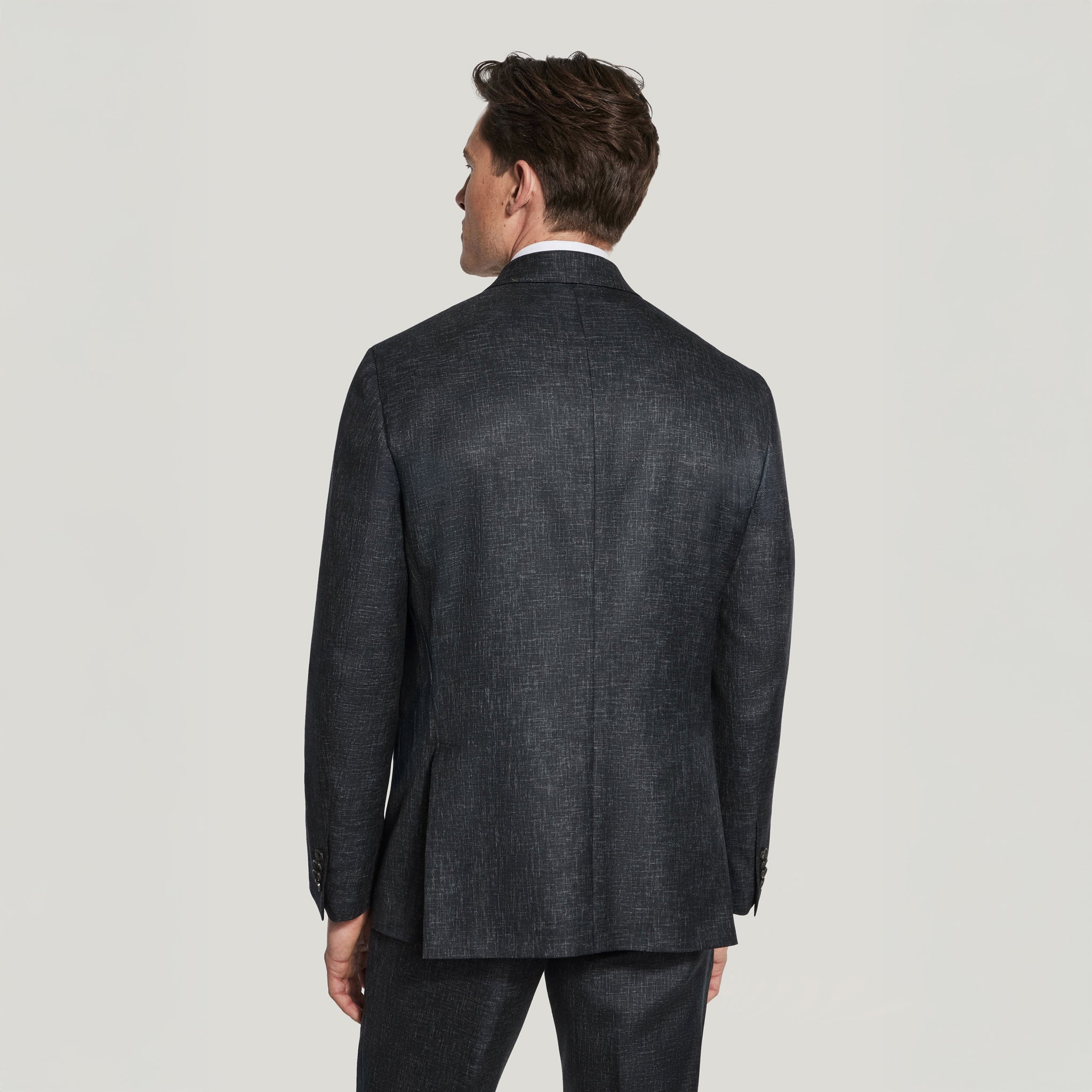 Charcoal Melange Martin Contemporary Fit Unconstructed Suit - Jack Victor