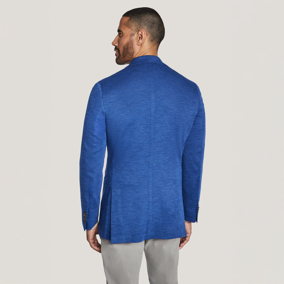 High Blue Wool Knit Comfortwear Hartford Contemporary Fit - Jack Victor