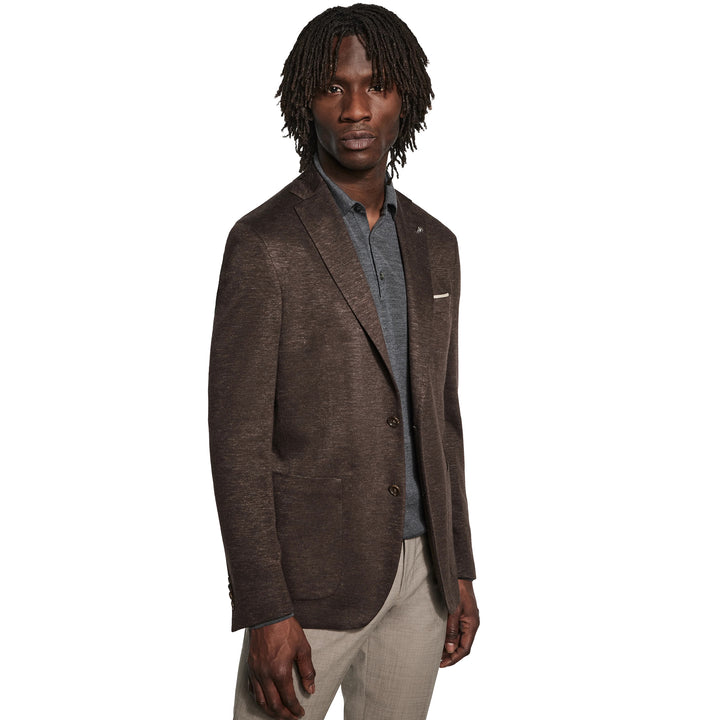 Brown Mélange Loro Piana Silk Air Hartford Contemporary Fit Sport Jacket - Jack Victor - Boutique Jacques International