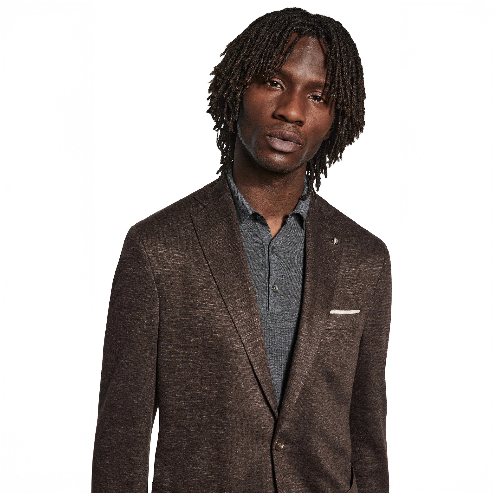 Brown Mélange Loro Piana Silk Air Hartford Contemporary Fit Sport Jacket - Jack Victor - Boutique Jacques International