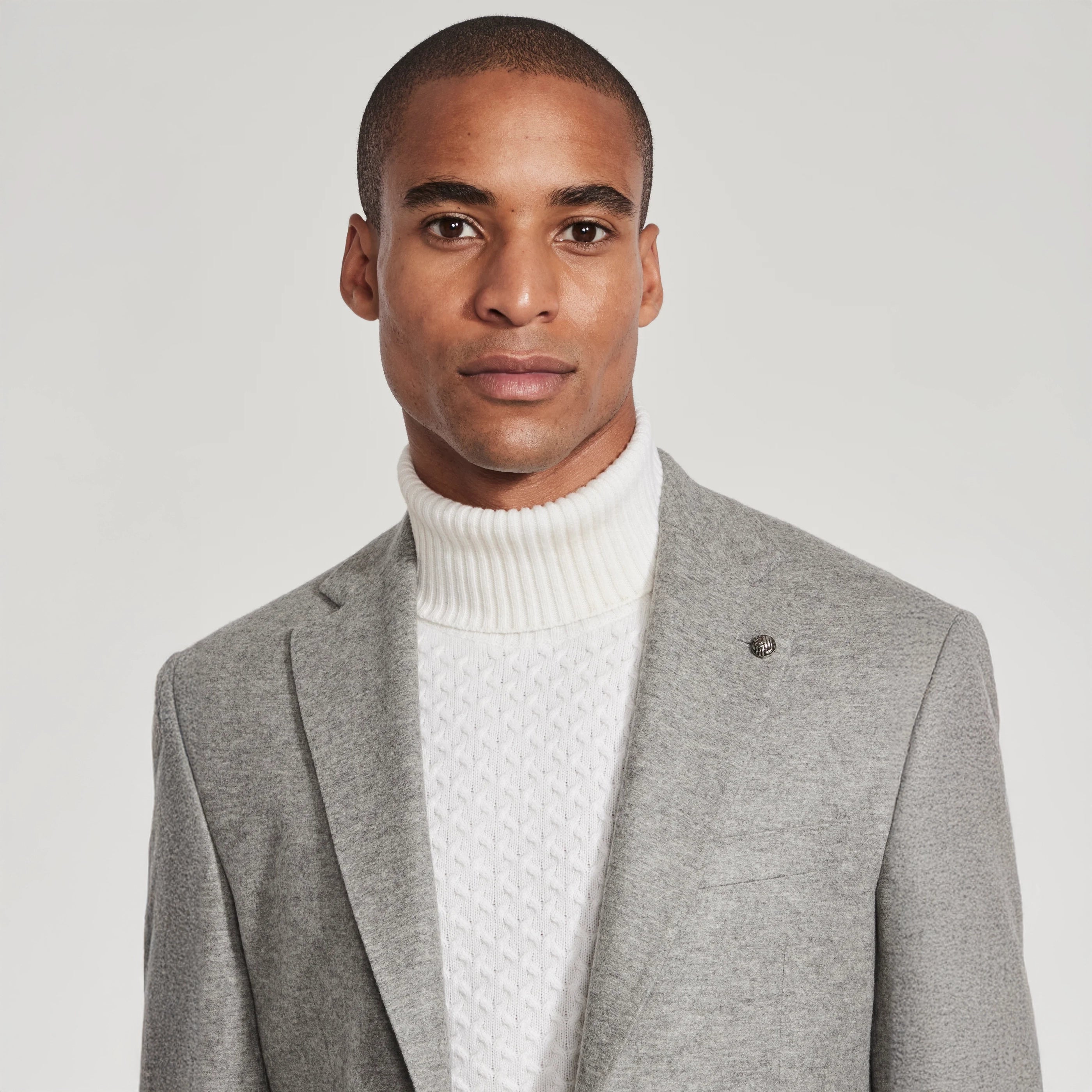 Gray Knitted Cashmere-Award Darwin Contemporary Knit Sport Jacket - Jack Victor