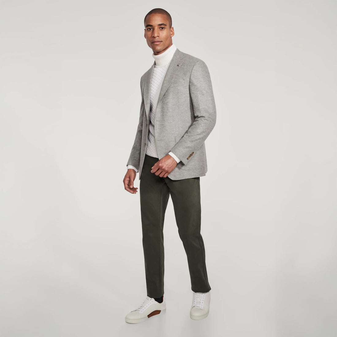 Gray Knitted Cashmere-Award Darwin Contemporary Knit Sport Jacket - Jack Victor