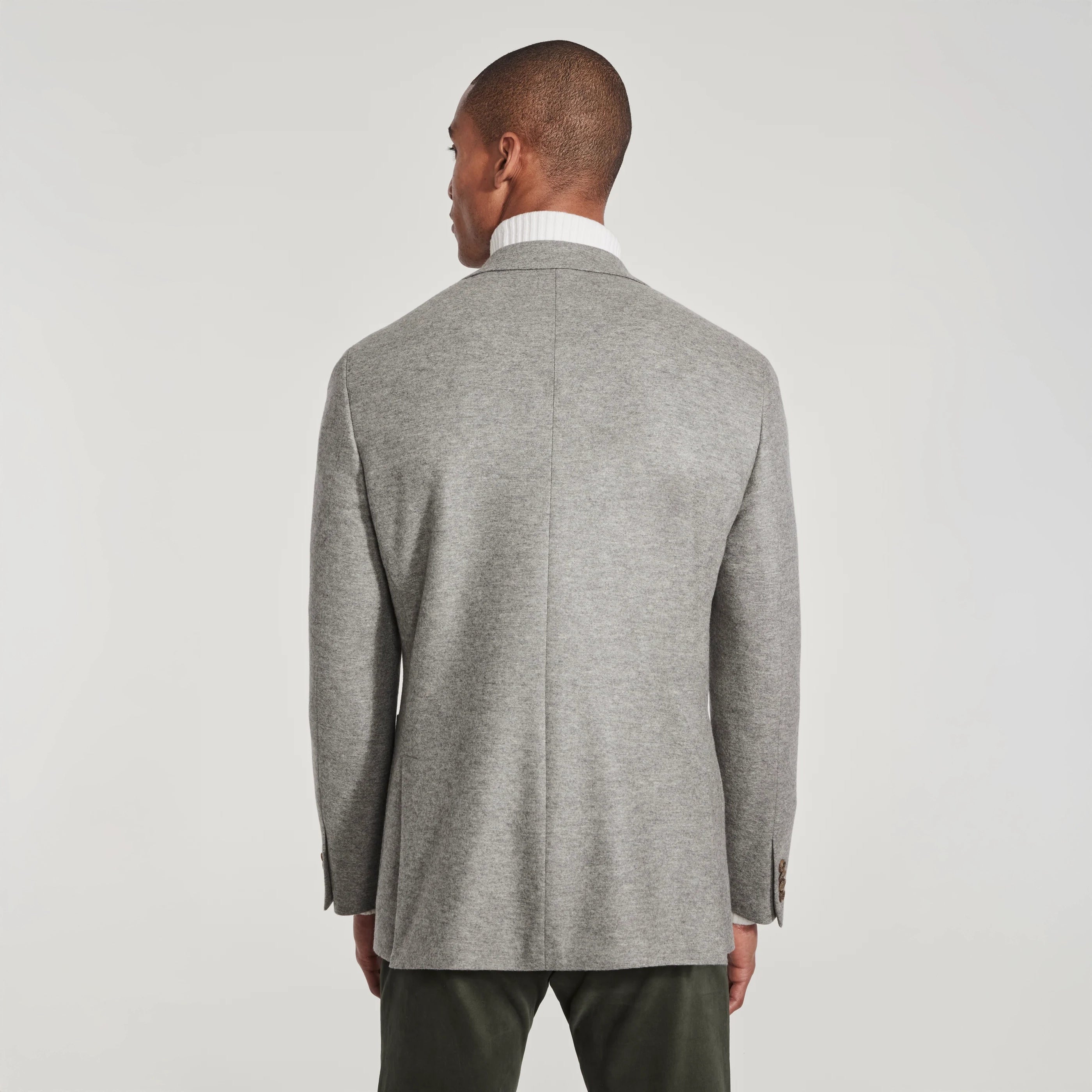 Gray Knitted Cashmere-Award Darwin Contemporary Knit Sport Jacket - Jack Victor