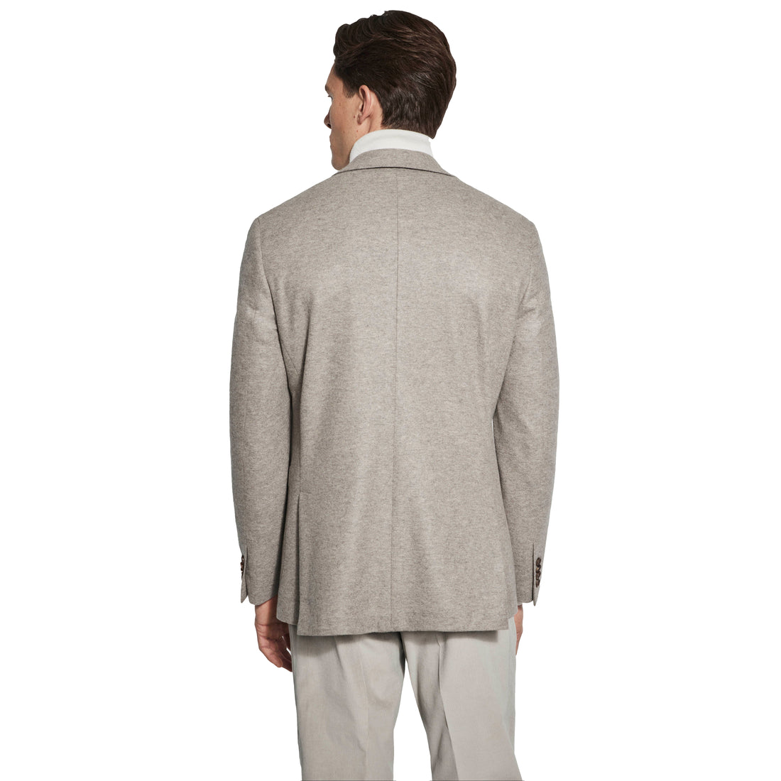 Taupe Pure Knitted Cashmere Darwin Contemporary Fit Sport Jacket - Jack Victor