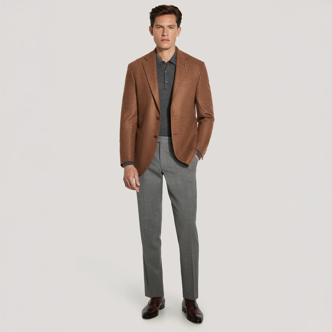 Caramel Loro Piana Cashmere Darwin Contemporary Fit Sport Jacket - Jack Victor