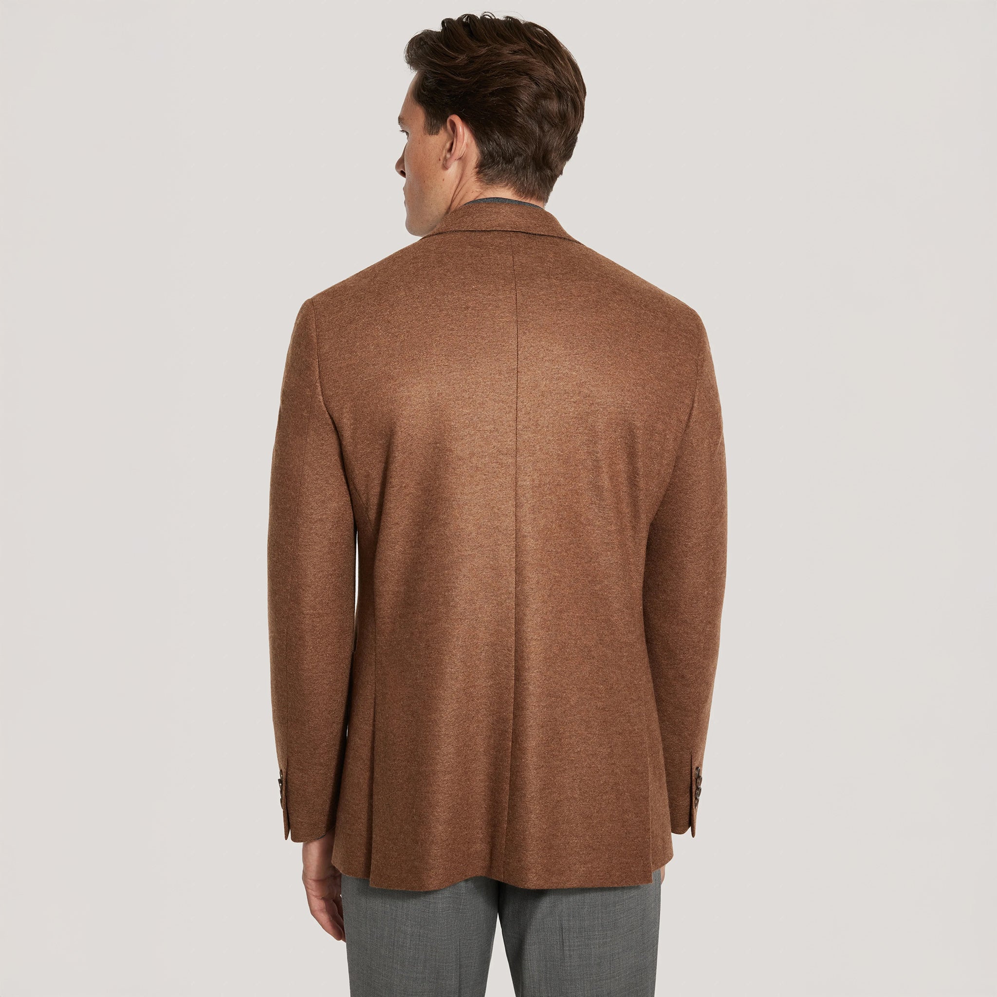 Caramel Pure Knitted Cashmere Darwin Contemporary Fit Sport Jacket - Jack Victor