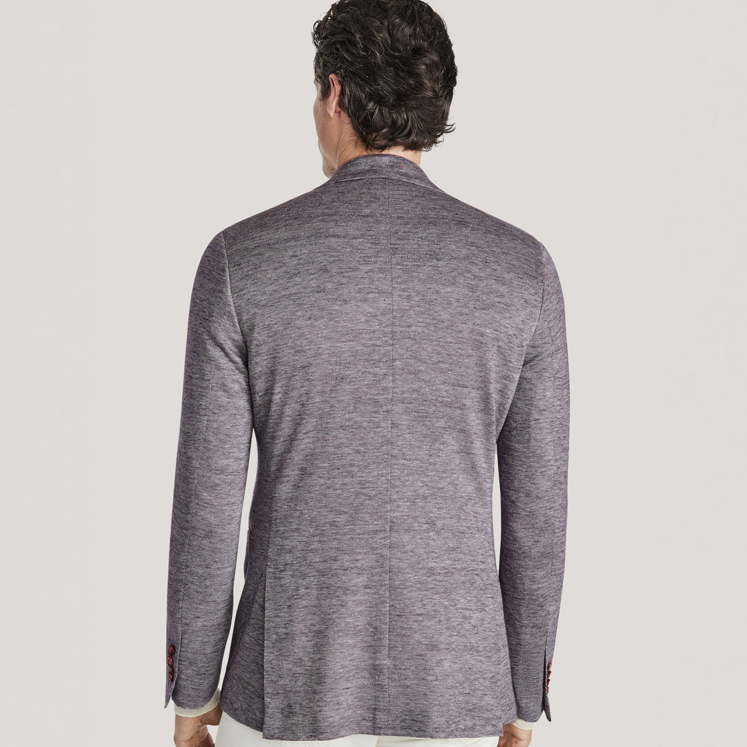 Lavender Linen/Wool/Silk Hartford Contemporary Fit Sport Jacket - Jack Victor