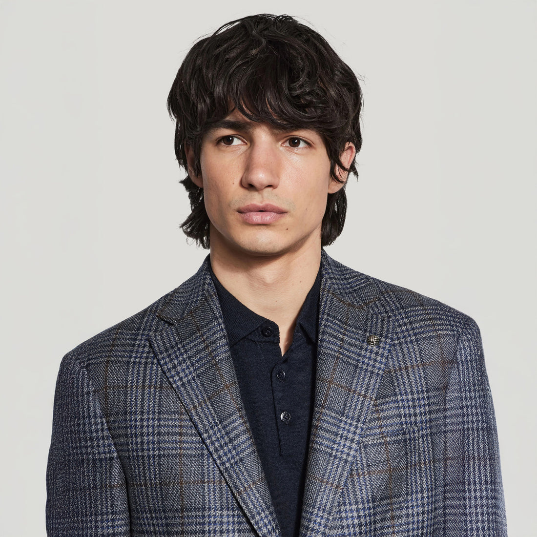 Blue Wool-Silk McAllen Contemporary Fit Sport Jacket - Jack Victor