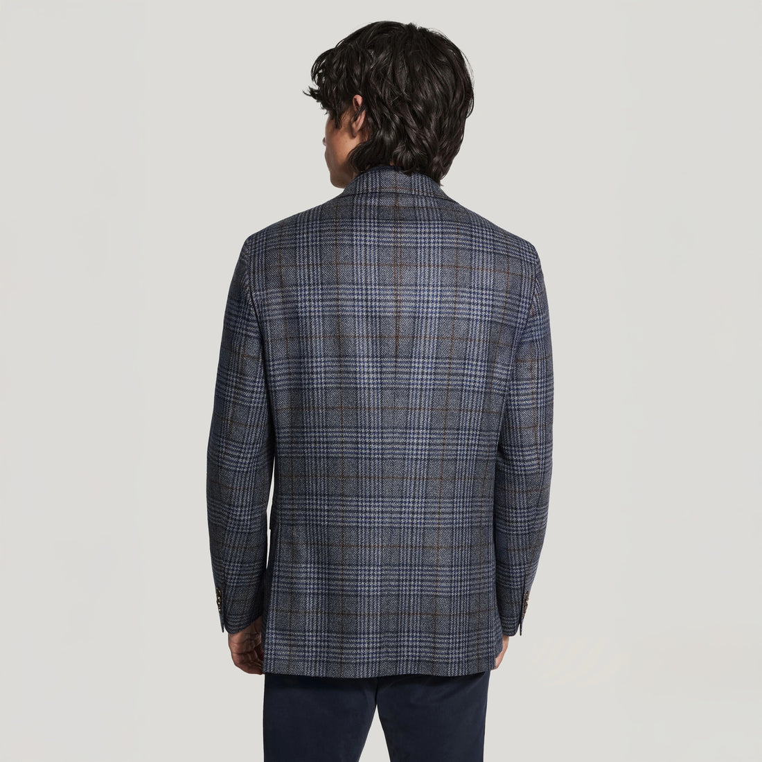 Blue Wool-Silk McAllen Contemporary Fit Sport Jacket - Jack Victor