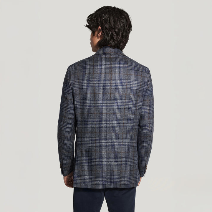 Blue Wool-Silk McAllen Contemporary Fit Sport Jacket - Jack Victor - Boutique Jacques International