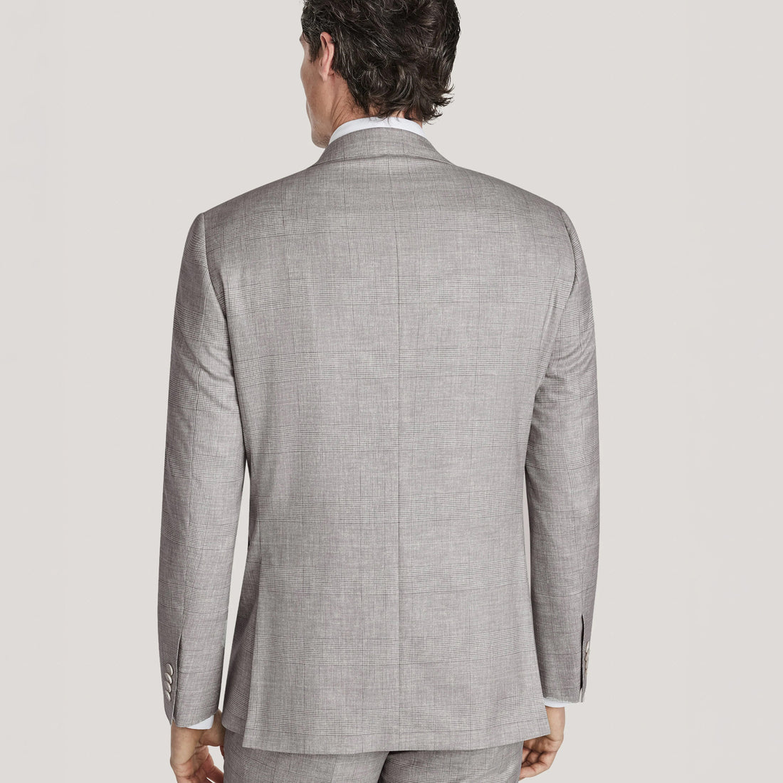 Gray Prince-of-Wales Super 150's Wool Mason Contemporary Fit Suit - Jack Victor 1913