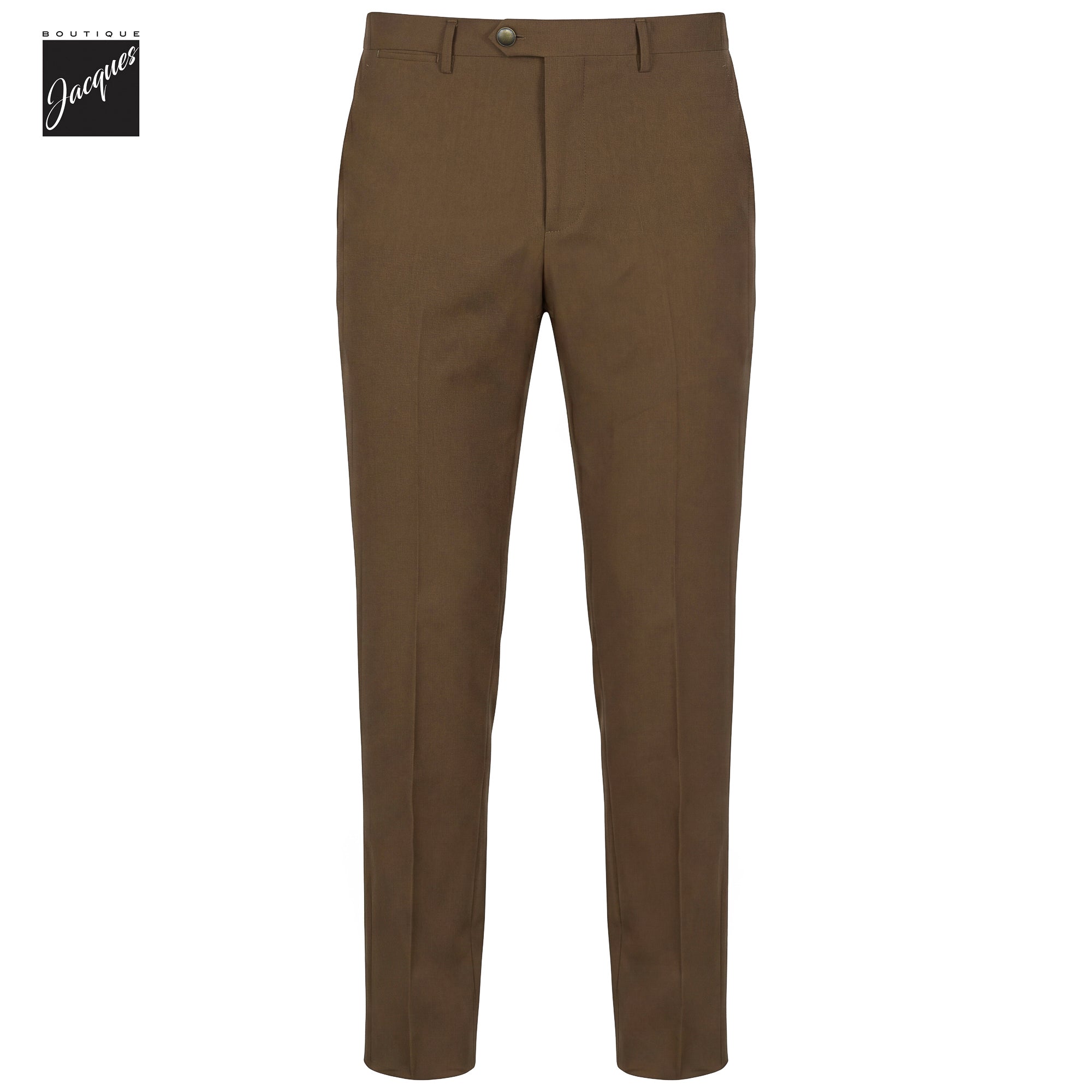 Caramel Superlight Wool-Stretch Vulcano Fit Trousers - Berwich - Boutique Jacques International