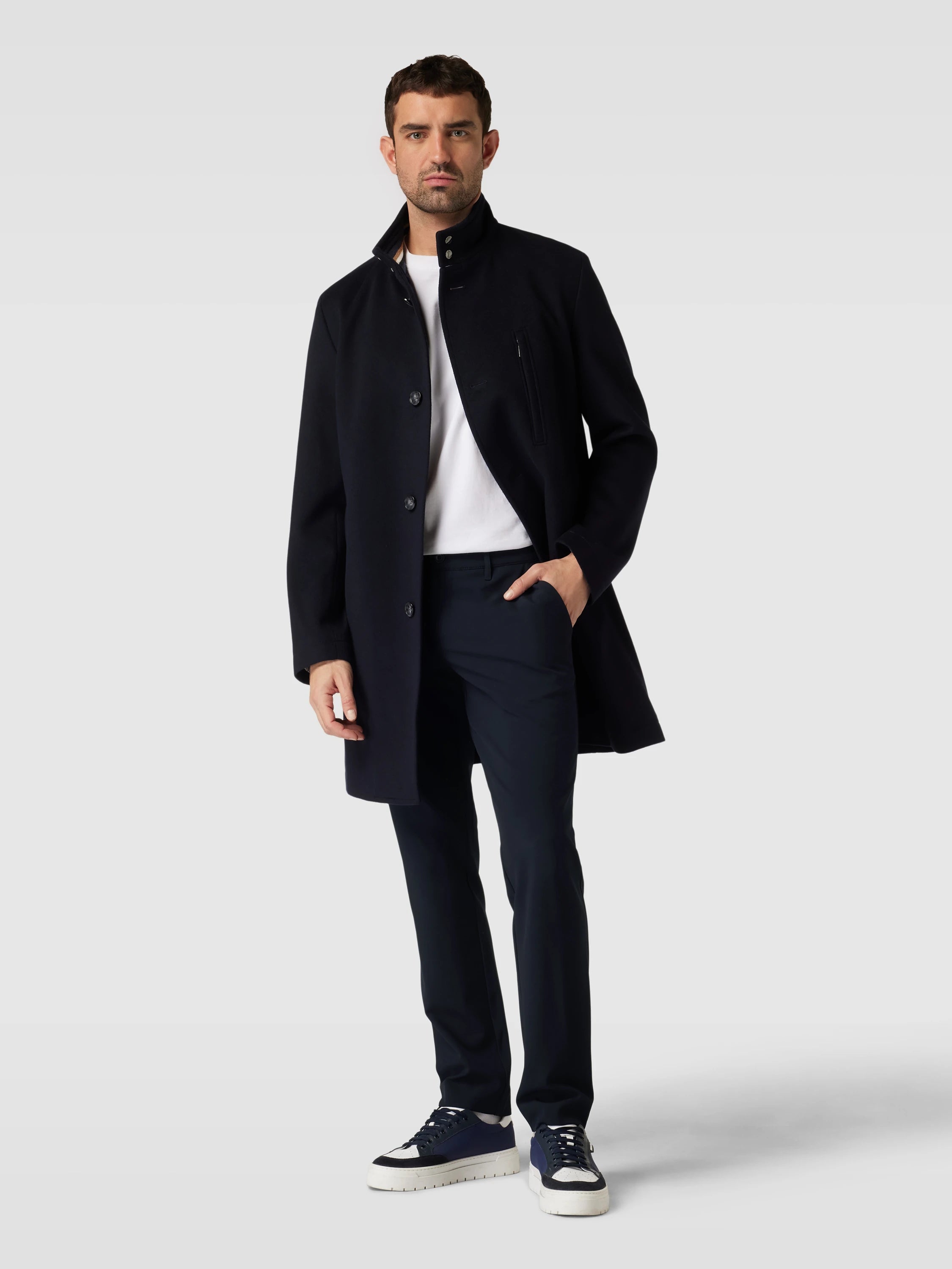 Ceramica Rob Slim Fit Stretch Blue Dress Pant - ALBERTO - Boutique Jacques International